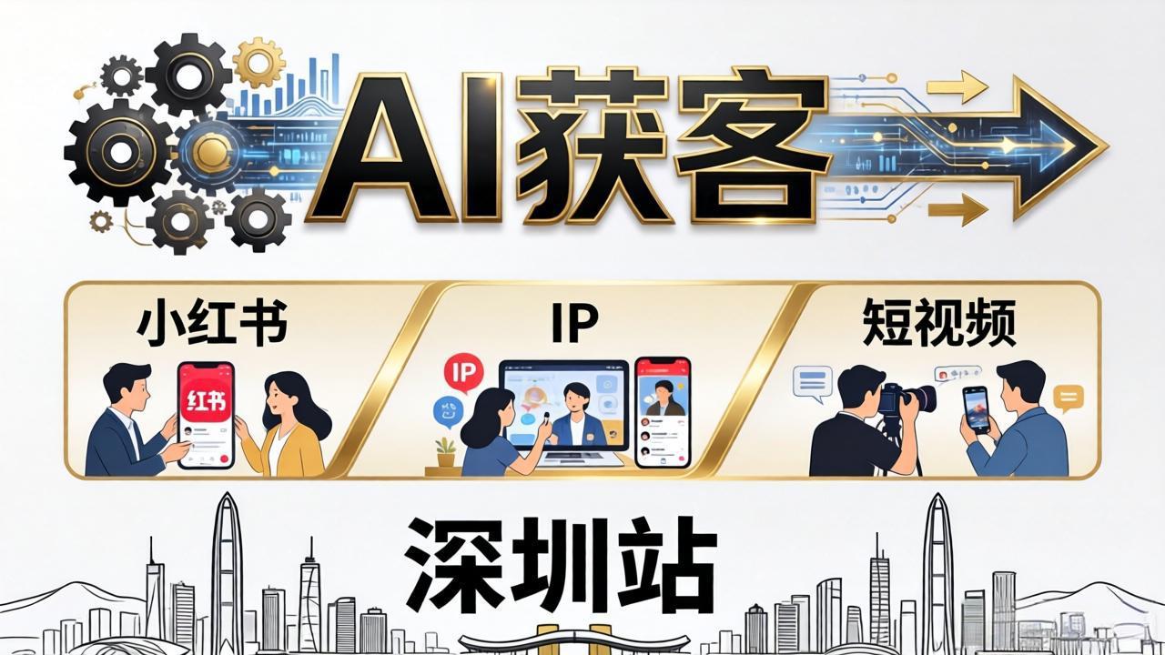 2026AI获客大课深圳站：4月17日-19日3天2夜拆透小红书+IP+短视频，老板操盘手必来-鑫梵淘