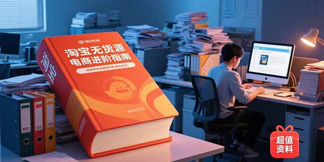 淘宝无货源电商进阶指南，包含新人课、进阶课，配套资料，蓝海选品等-鑫梵淘