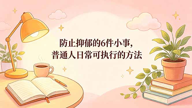 付费文章：防止抑郁的6件小事，普通人日常可执行的方法-鑫梵淘