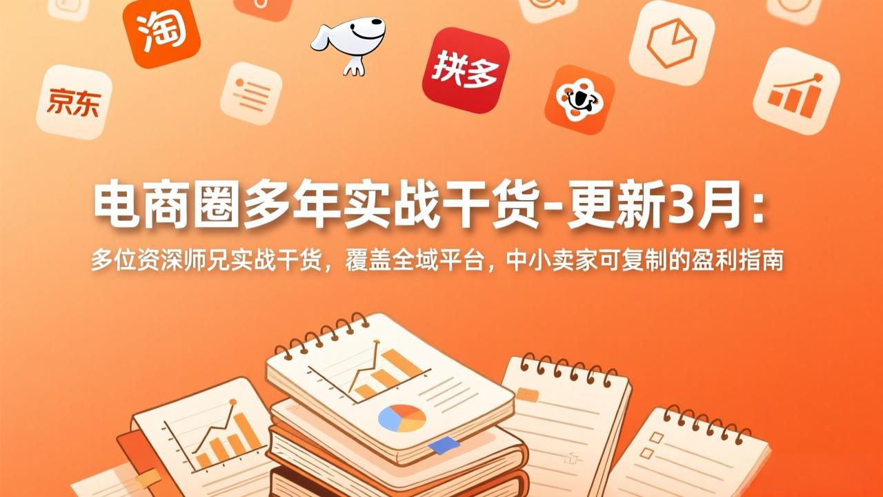电商圈多年实战干货-更新3月：多位资深师兄实战干货，覆盖全域平台，中小卖家可复制的盈利指南-鑫梵淘