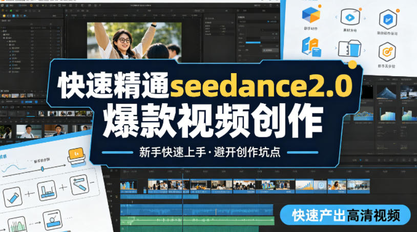 快速精通seedance2.0爆款视频创作，快速产出高清视频，避开大量创作坑点，新手也能快速上手-鑫梵淘