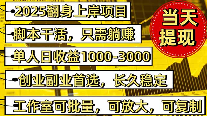 稳定八年美金掘金2.0脚本干活，只需躺赚。单人日收益1000-3000可批量、...-鑫梵淘