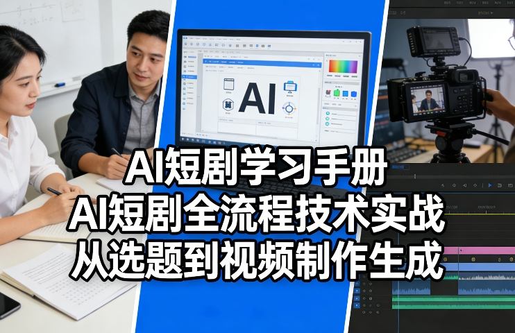 AI短剧学习手册，AI短剧全流程技术实战，从选题到视频制作生成-鑫梵淘
