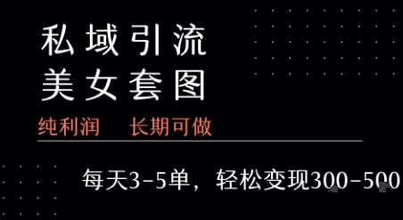 私域卖套图每天3-5单   每单利润99-2张+-鑫梵淘