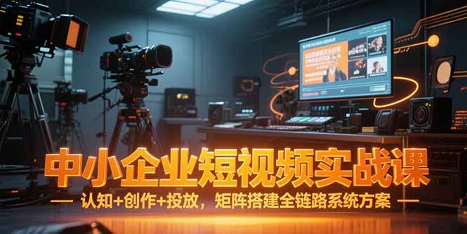 中小企业短视频实战课，认知+创作+投放，矩阵搭建全链路系统方案-鑫梵淘