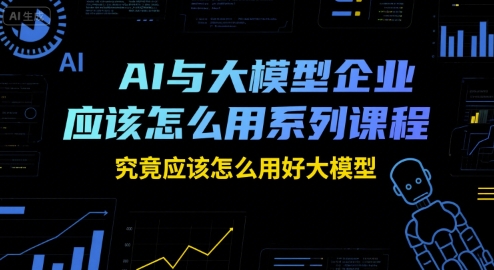 AI与大模型企业应该怎么用系列课程，究竟应该怎么用好大模型-鑫梵淘