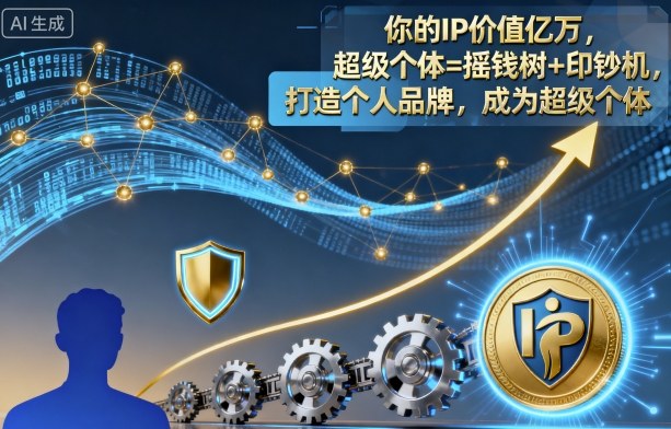 你的IP价值亿万，超级个体=摇钱树+印钞机，打造个人品牌，成为超级个体-鑫梵淘