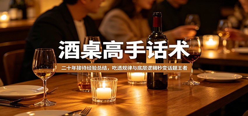 酒桌高手话术：二十年接待经验总结，吃透规律与底层逻辑秒变话题王者-鑫梵淘