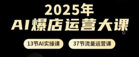 2025年AI爆店运营大课，13节AI实操课+37节流量运营课-鑫梵淘