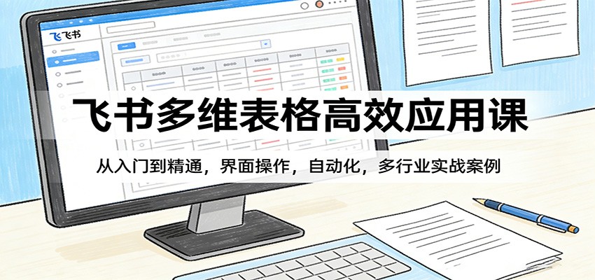 飞书多维表格高效应用课：从入门到精通，界面操作，自动化，多行业实战案例-鑫梵淘