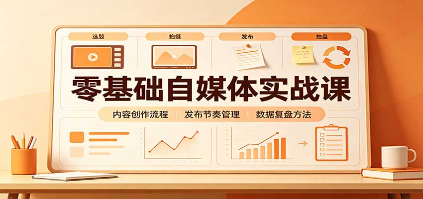零基础自媒体实战课：赛道人设冷启动，内容创作复盘，公私域商业闭环-鑫梵淘