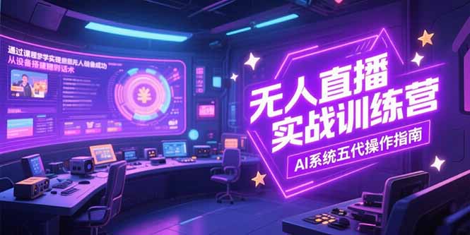 无人直播实操训练营，从设备搭建到话术，AI系统五代操作指南(7月更新-鑫梵淘