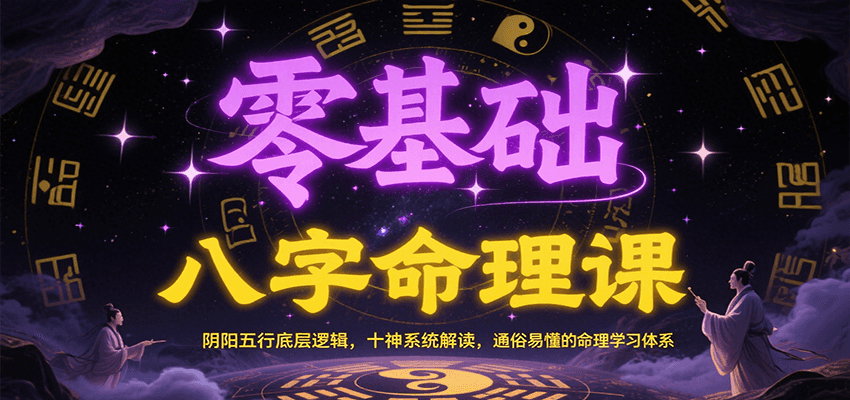 零基础八字命理课：阴阳五行底层逻辑，十神系统解读，通俗易懂的命理学习体系-鑫梵淘