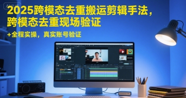 2025跨模态去重搬运剪辑手法，跨模态去重现场验证 +全程实操，真实账号验证-鑫梵淘