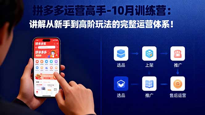 拼多多运营高手-10月训练营：讲解从新手到高阶玩法的完整运营体系！-鑫梵淘