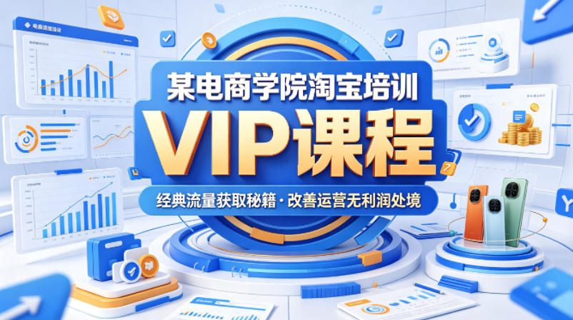 某电商学院淘宝培训VIP课程，各种经典有用的流量获取秘籍，改善运营产品没利润的处境(2026年6月)-鑫梵淘