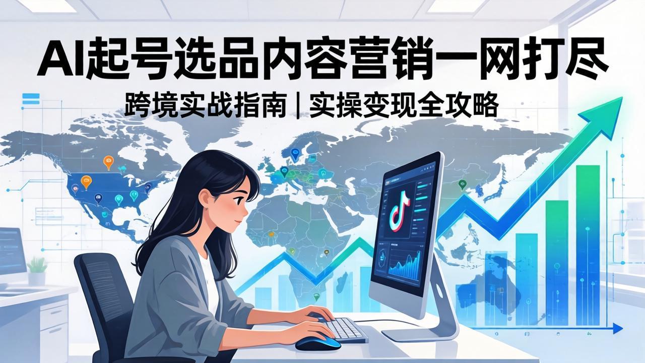 2026 TikTok 跨境AI实操：从零基础到变现全流程，AI起号选品内容营销一网打尽-鑫梵淘