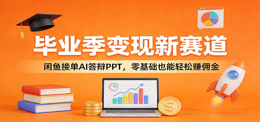 毕业季变现新赛道：闲鱼接单AI答辩PPT，零基础也能轻松赚佣金-鑫梵淘