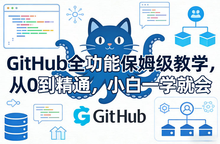 GitHub全功能保姆级教学，从0到精通，小白一学就会-鑫梵淘