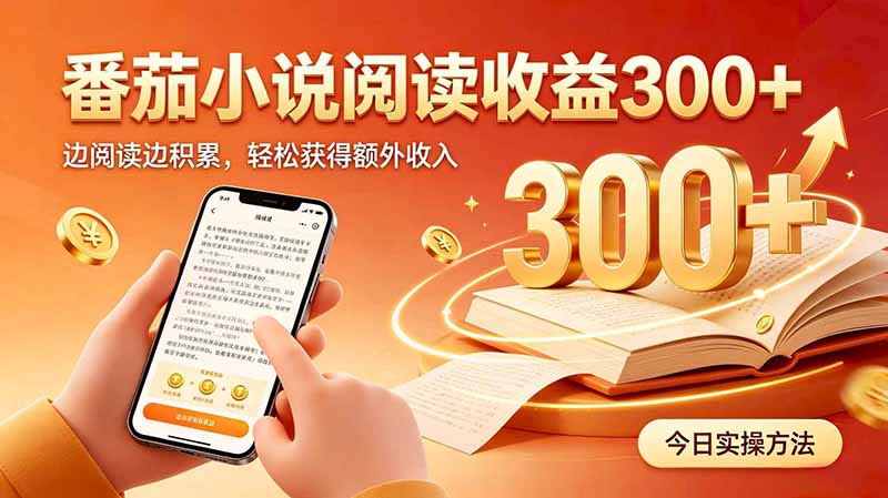 全自动番茄挂机玩法，日入300+边阅读边积累，轻松获得额外收入-鑫梵淘