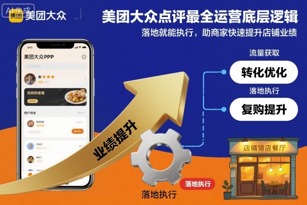 美团大众点评最全运营底层逻辑，落地就能执行，助商家快速提升店铺业绩-鑫梵淘