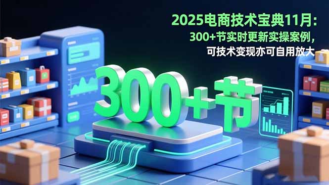 2025电商技术宝典11月：200+节实时更新实操案例，可技术变现亦可自用放大-鑫梵淘
