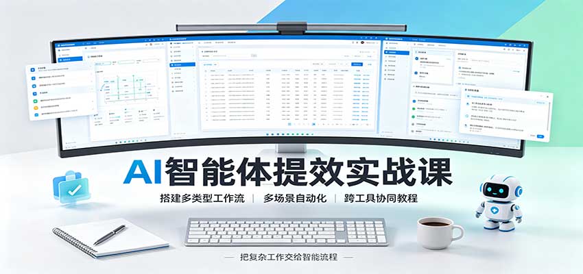 AI智能体提效实战课：搭建多类型工作流，多场景自动化，跨工具协同教程-鑫梵淘