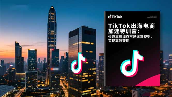 TikTok出海电商加速特训营：快速掌握海外市场运营规则，实现高效变现-鑫梵淘
