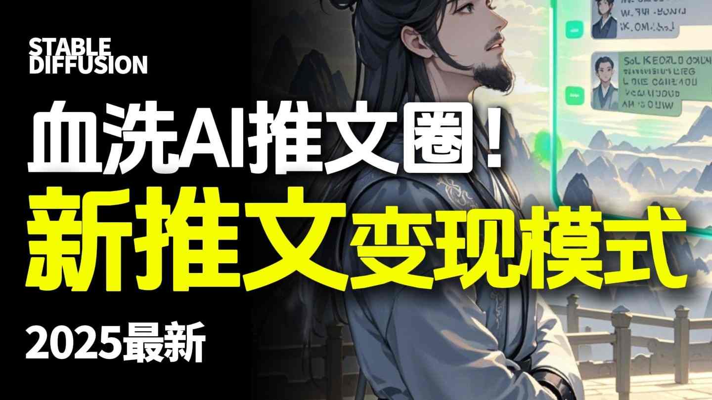 最新AI动态电影漫画小说推文，全流程实操教学，小白也能月入1W+-鑫梵淘