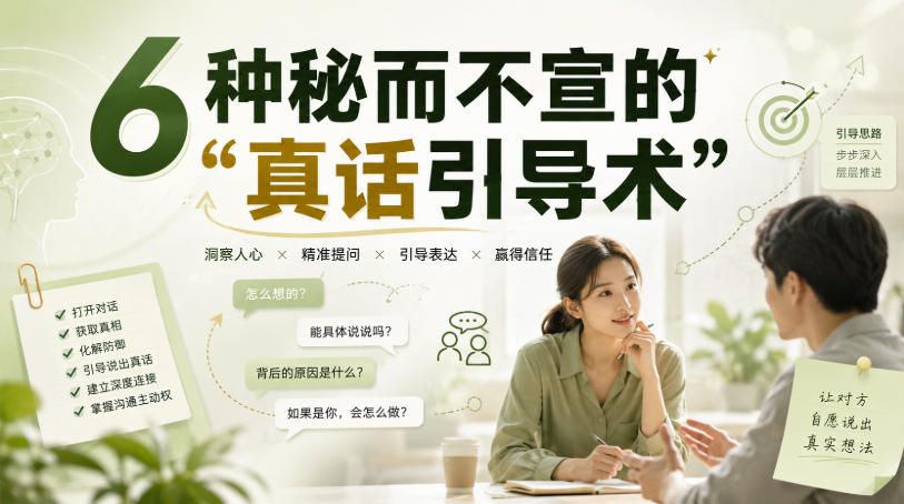 付费文章：6种秘而不宣的“真话引导术”-鑫梵淘