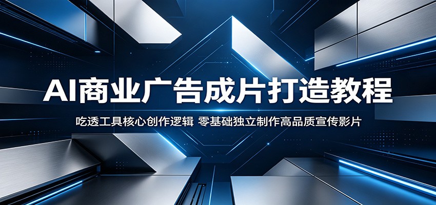 AI商业广告成片打造教程：吃透工具核心创作逻辑，零基础独立制作高品质宣传影片-鑫梵淘