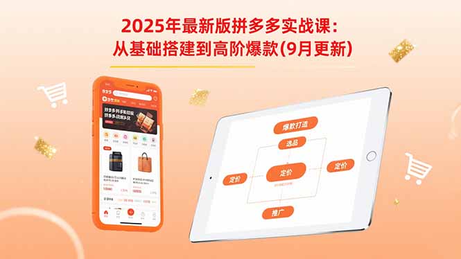 2025年最新版拼多多实战课：从基础搭建到高阶爆款(9月更新-鑫梵淘