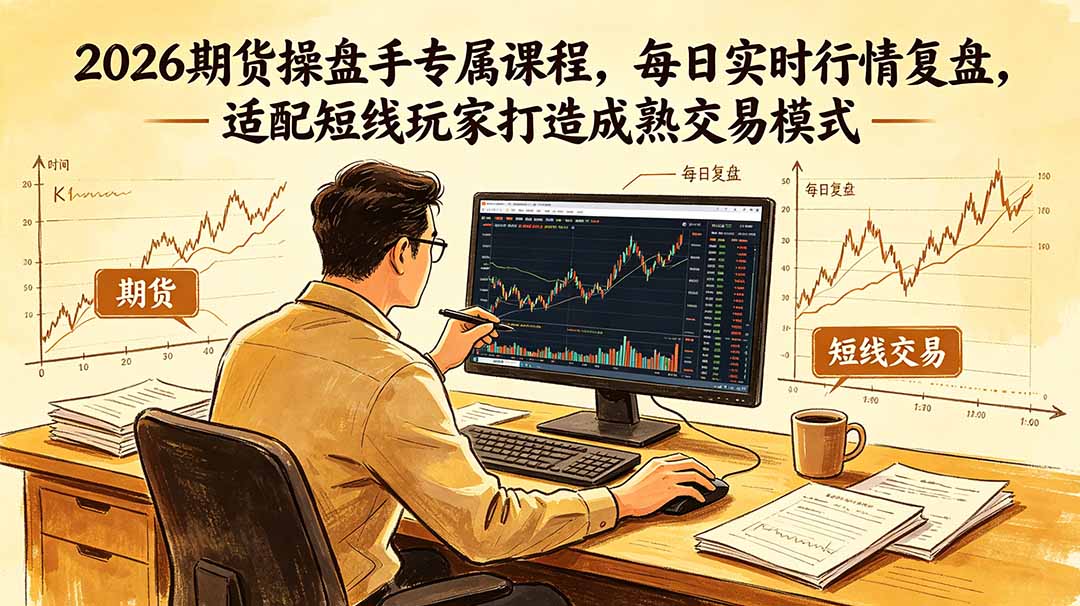 2026期货操盘手专属课程-更新6月，每日实时行情复盘，适配短线玩家打造成熟交易模式-鑫梵淘