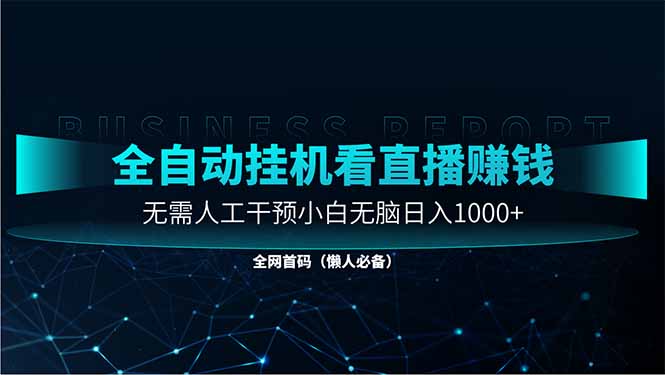 直播助手全自动看大平台直播赚钱，全自动无需人工干预，小白无脑日入1000-鑫梵淘