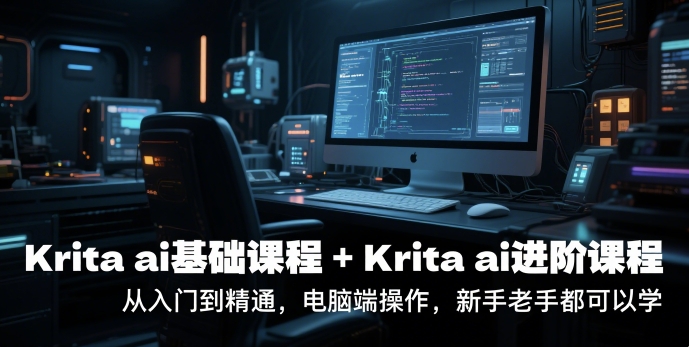 krita ai基础课程+Krita ai进阶课程，从入门到精通，电脑端操作，新手老手都可以学-鑫梵淘