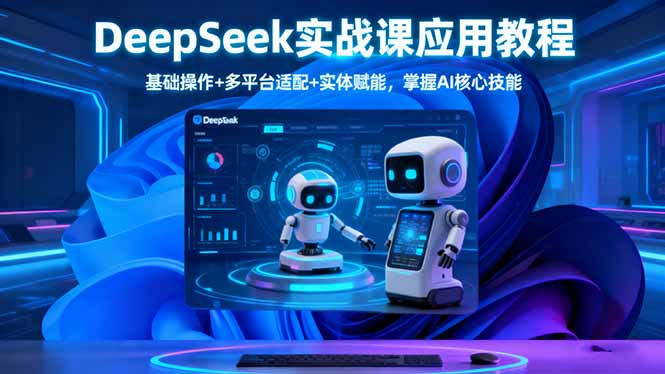 DeepSeek实战课应用教程、基础操作+多平台适配+实体赋能，掌握AI核心技能-鑫梵淘