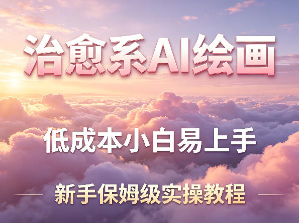 治愈系AI绘画提示词项目，低成本小白易上手，每天10分钟，新手保姆级实操教程-鑫梵淘