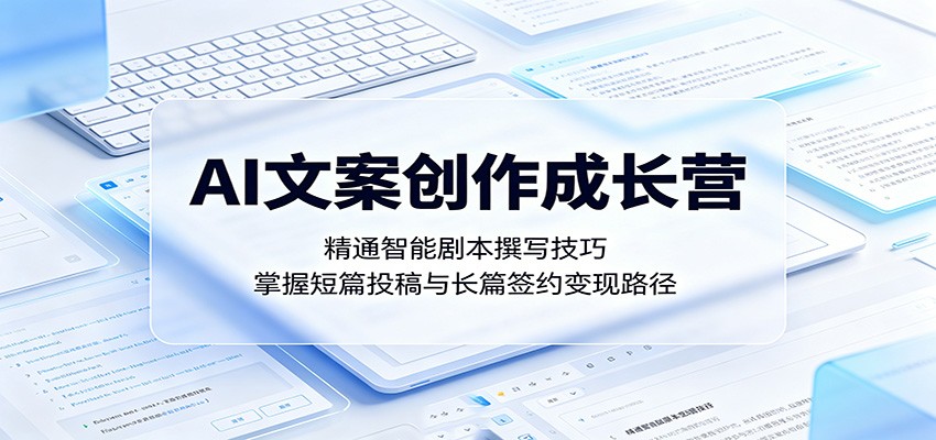 AI文案创作成长营：精通智能剧本撰写技巧，掌握短篇投稿与长篇签约变现路径-鑫梵淘