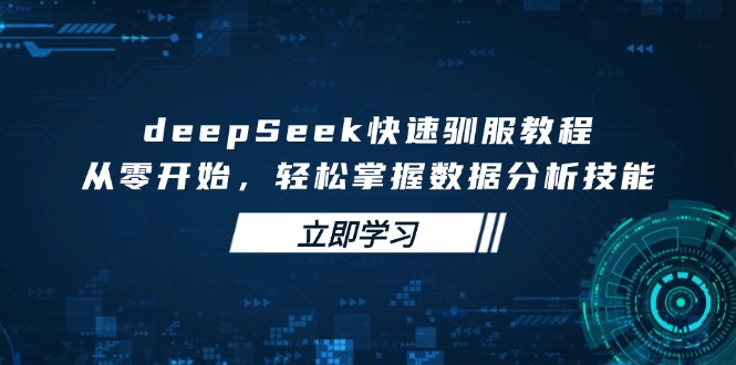 deepSeek快速驯服教程，从零开始，轻松掌握数据分析技能-鑫梵淘