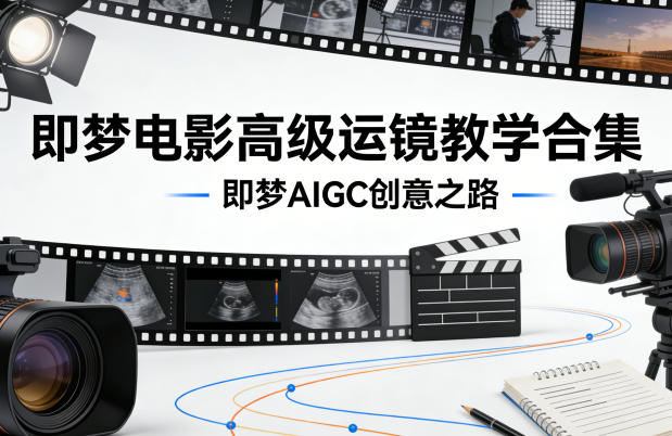 即梦电影高级运镜教学合集，即梦AIGC创意之路-鑫梵淘