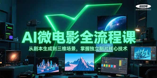 AI微电影全流程课，从剧本生成到三维场景，掌握独立制片核心技术-鑫梵淘