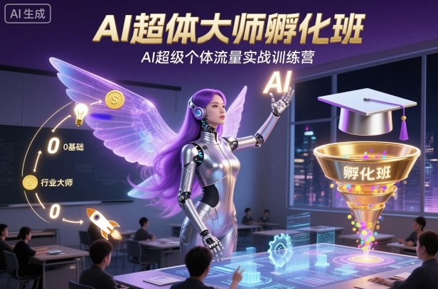 AI超体大师孵化班，AI超级个体流量实战训练营-鑫梵淘