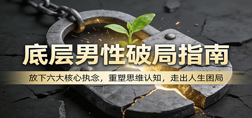底层男性破局指南：放下六大核心执念，重塑思维认知，走出人生困局-鑫梵淘