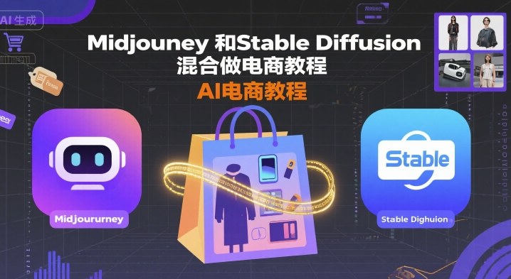 Midjourney和Stable Diffusion混合做电商教程-ai电商教程-鑫梵淘