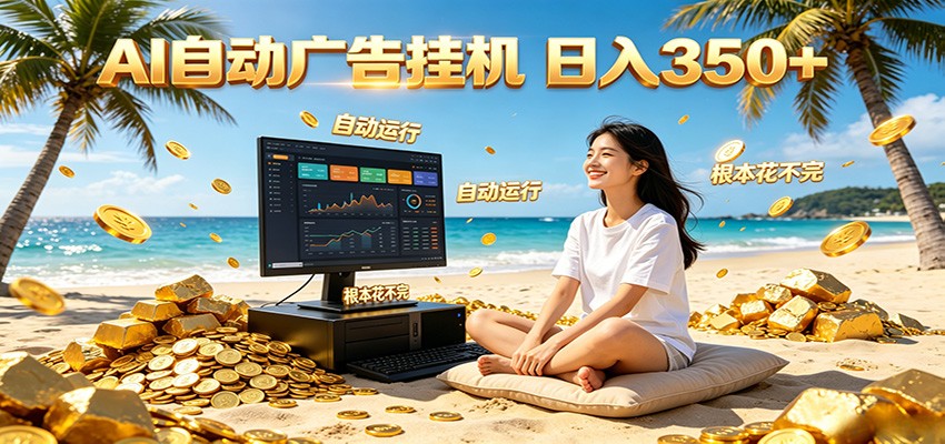 AI自动广告挂机 日入350+ 真正做到躺赚式变现,根本花不完!-鑫梵淘