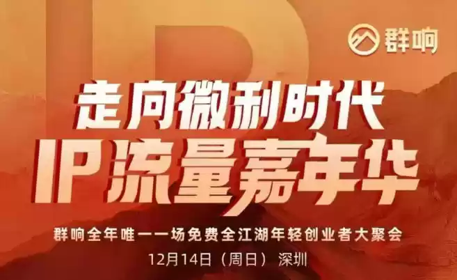 2025ip嘉年华万人12月14深圳线下课，走向微利时代，IP流量嘉年华，实操性极强的商业干货课-鑫梵淘