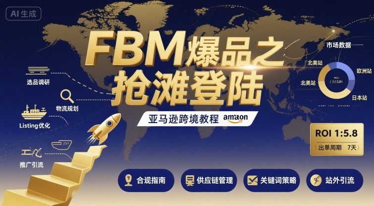 FBM爆品之抢滩登陆-亚马逊跨境教程-鑫梵淘