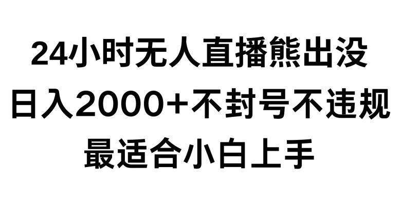 快手24小时无人直播熊出没，不封直播间，不违规，日入2000+，最适合小白上手，保姆式教学【揭秘】-鑫梵淘