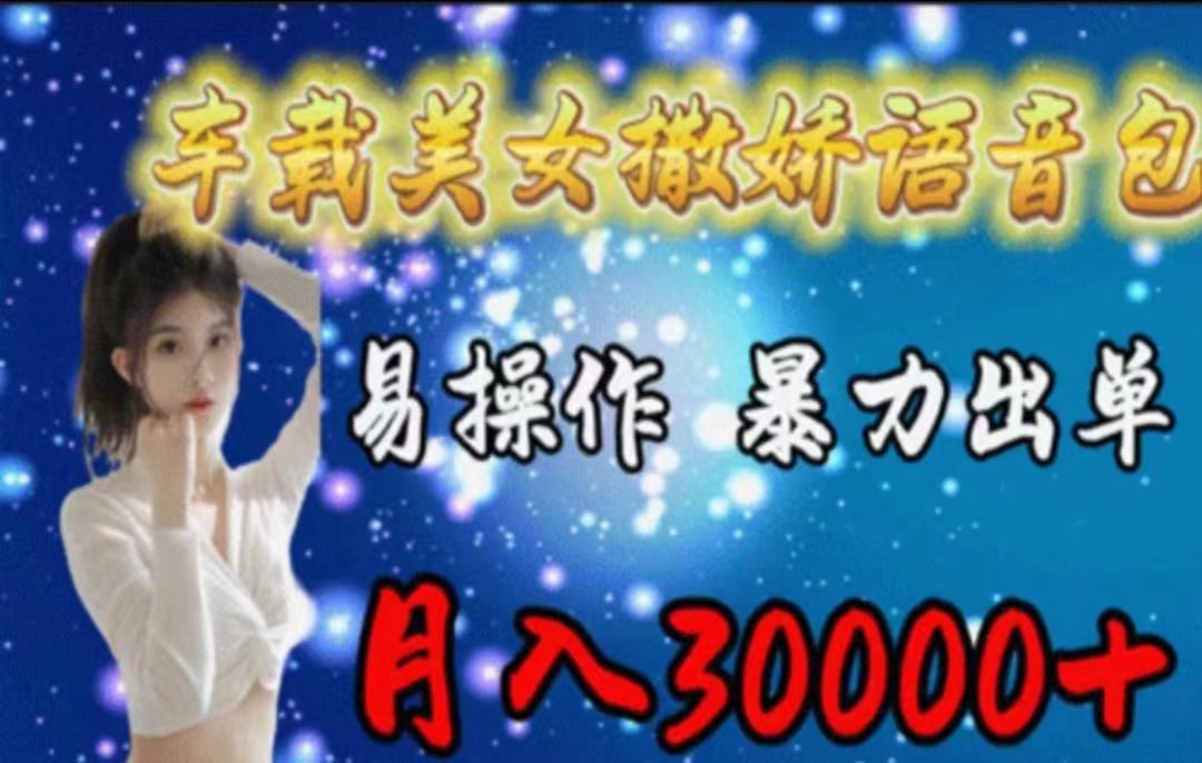 车载美女撒娇语音包，执行就出单，月入3000＋，小白看完课程就能马上实操-鑫梵淘