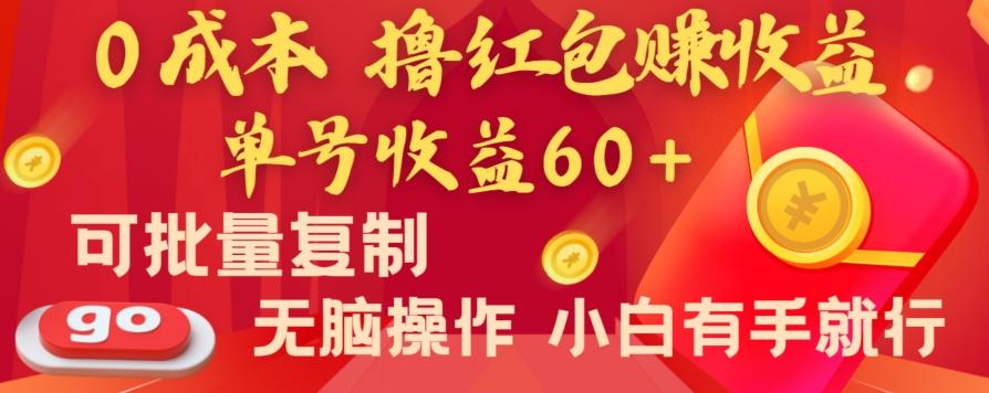 全新平台，0成本撸红包赚收益，单号收益60+，可批量复制，无脑操作，小白有手就行【揭秘】-鑫梵淘
